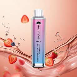 Hayati Pro Max 4000 Puffs Fresa Frambuesa Arándano Batería Recargable LED