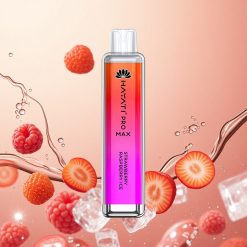 Hayati Pro Max 4000 Puffs Fresa Frambuesa Hielo Recargable 1400mAh LED Cristal