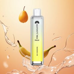 Hayati Pro Max 4000 Puffs Vape Desechable Banana Hielo con Batería Recargable y Coil Doble 1.1 Ohm