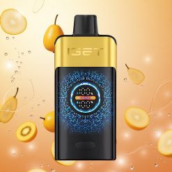 IGET ONE 12000 Puffs Cachimbas Desechables Kiwi Piña con Pantalla Curva Grande y Batería 2700 mAh