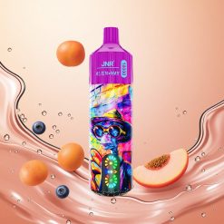 JNR Alien Max 18000 Puffs Melocotón Arándano Caramelo con Pantalla LED y Dual Mesh Coil