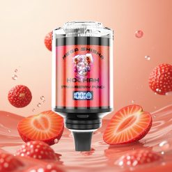 JNR Mega Shisha Hookah 100K Fresa Golpe Pantalla Inteligente Batería Recargable