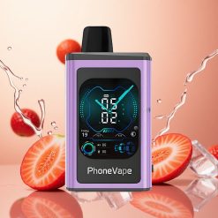 JNR PhoneVape 30000 Puffs Fresa Helada Pantalla Completa y Batería Recargable