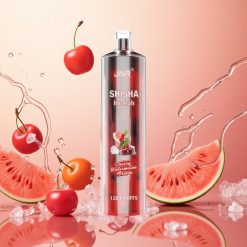 JNR Shisha Hookah 12000 Puffs 24ml Cereza Sandía Helada